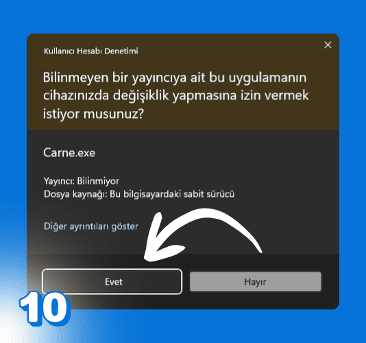 İlk çalıştırma izinleri